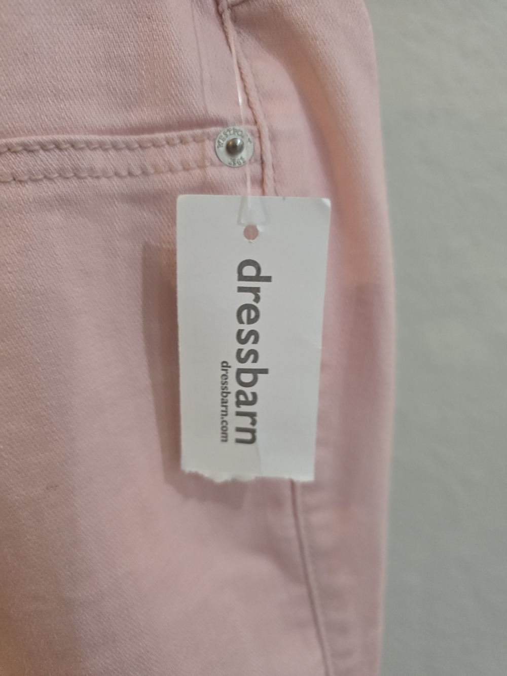Women’s Pink Stretch Capri Jeans Size 14 New - Picture 2 of 7